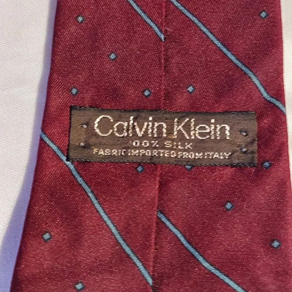 Calvin Klein Burgundy Necktie